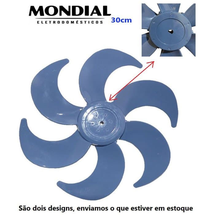 HÉLICE PARA O VENTILADOR MONDIAL 30CM  - AZUL