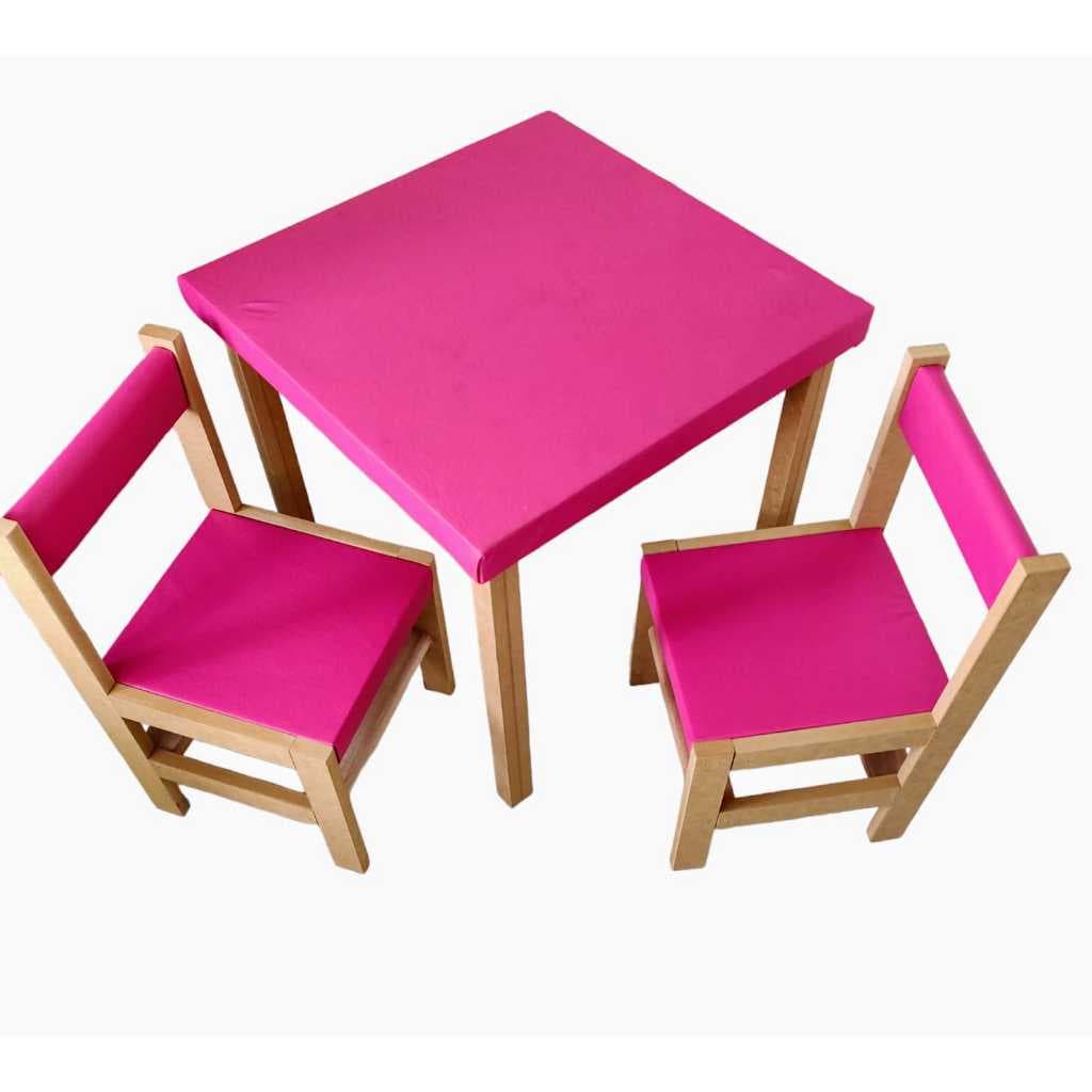kit mesa, mesinha para criança, infantil com duas cadeiras, cadeirinhas madeira