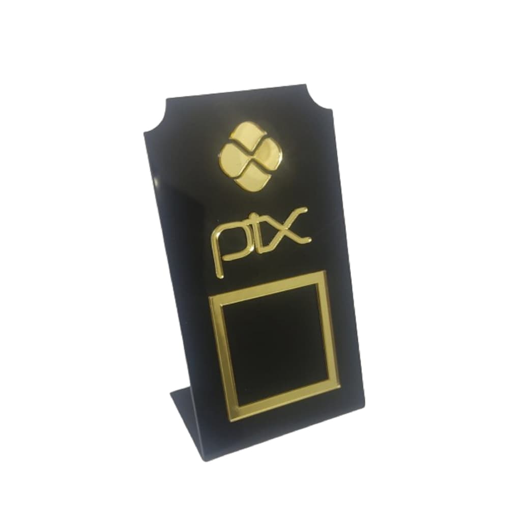 Placa Pix QrCode cortado a laser