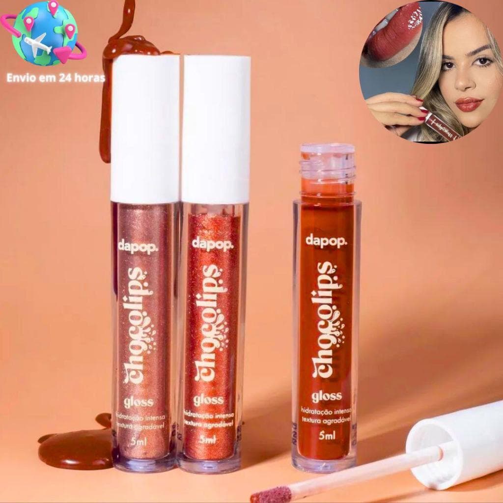 Gloss Labial Chocolate Chocolips Dapop - LANÇAMENTO