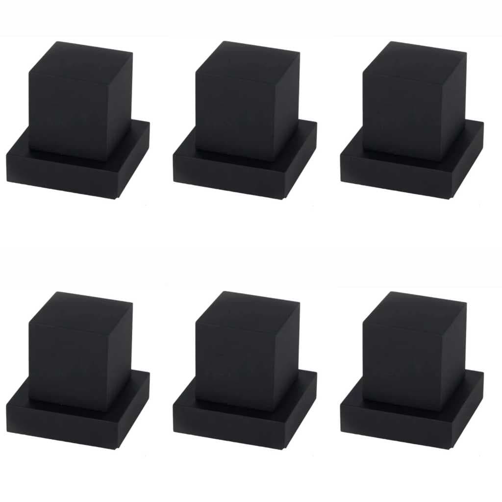 6 Acabamento Quadrado Metal Preto para Registro em geral Deca ou Padrão Deca.