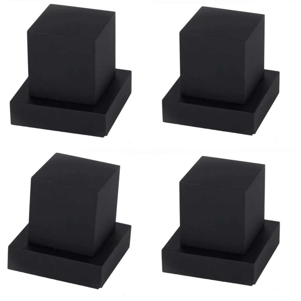 4 Acabamento Quadrado Metal Preto Para Registro Deca ou Padrão Deca