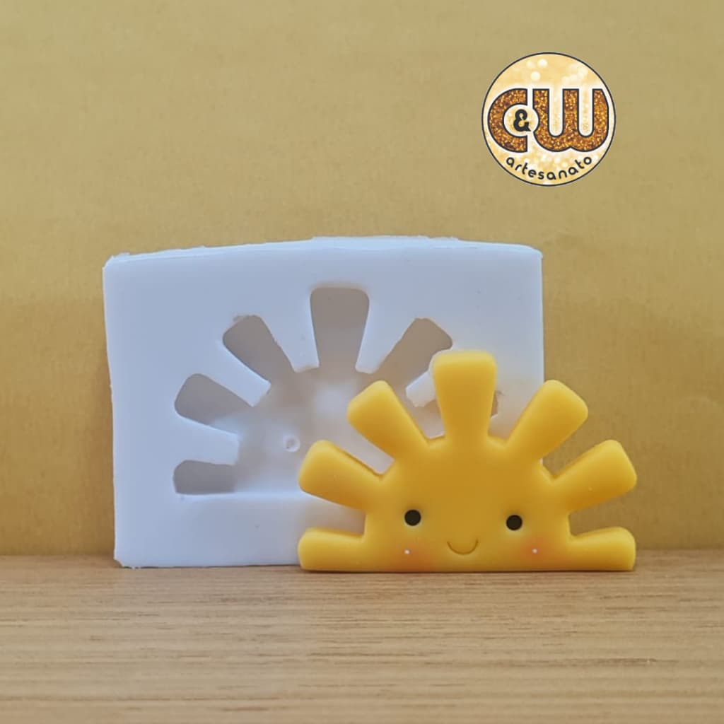 Molde Silicone Sol - Decoração, Confeitaria e Artesanato – Biscuit - Festa