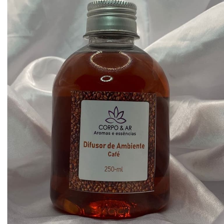 Difusor de ambiente café 250ml Aroma de café Café torrado Aromaterapia Estimulante Energizante Sensação de conforto Ambiente acolhedor Aroma reconfortante Aroma envolvente