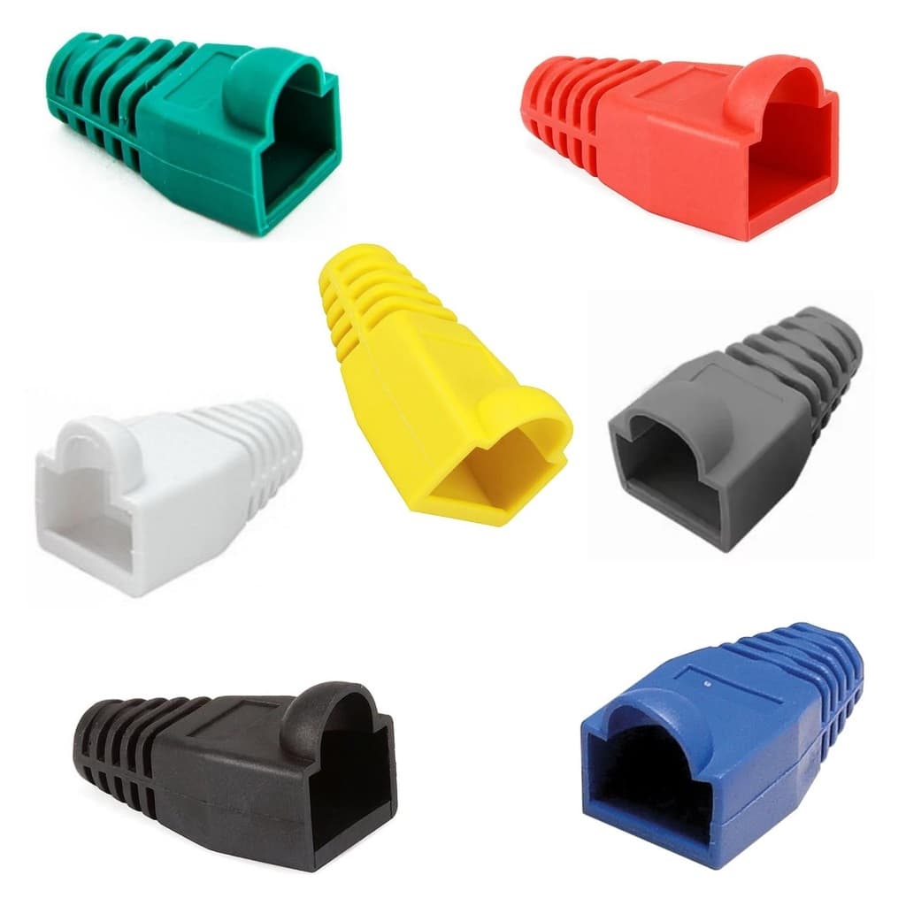 100X Capa RJ45 Borracha Colors (Pacote C/ 100 Unidades)