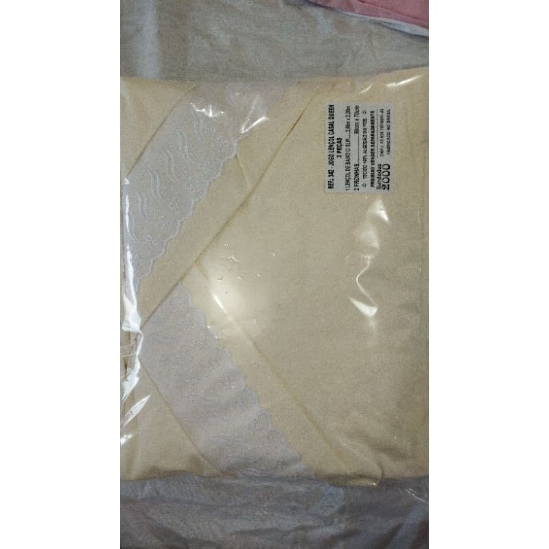 jogo lençol 3 pcas algodão  box com elástico  percal  200 giod