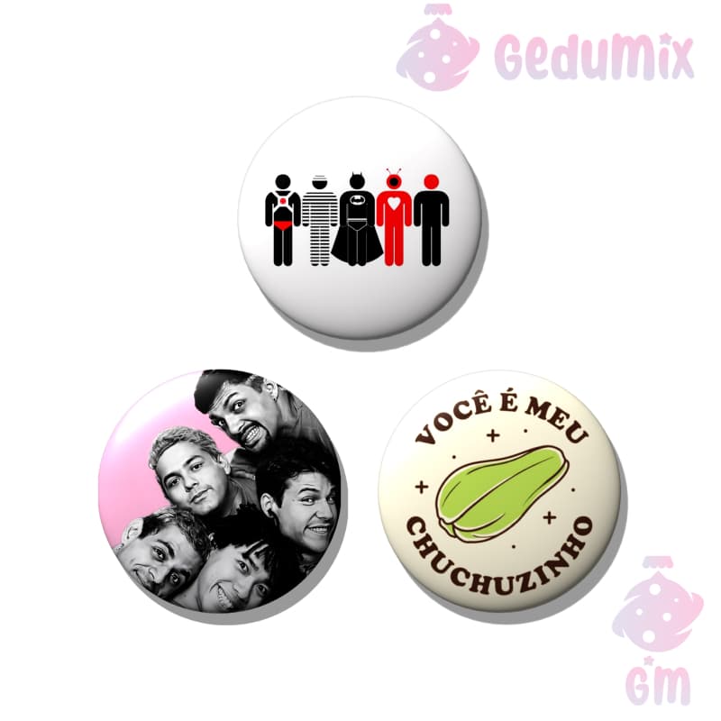 KIT 3 Bottons Broches Mamonas Assassinas