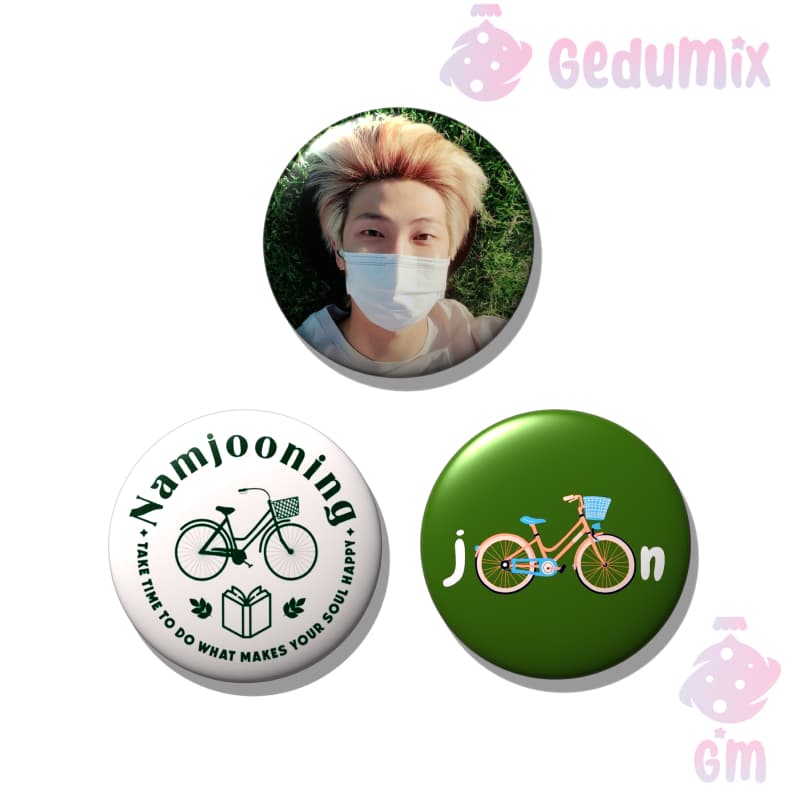 KIT 3 Bottons Broches BTS RM Namjooning