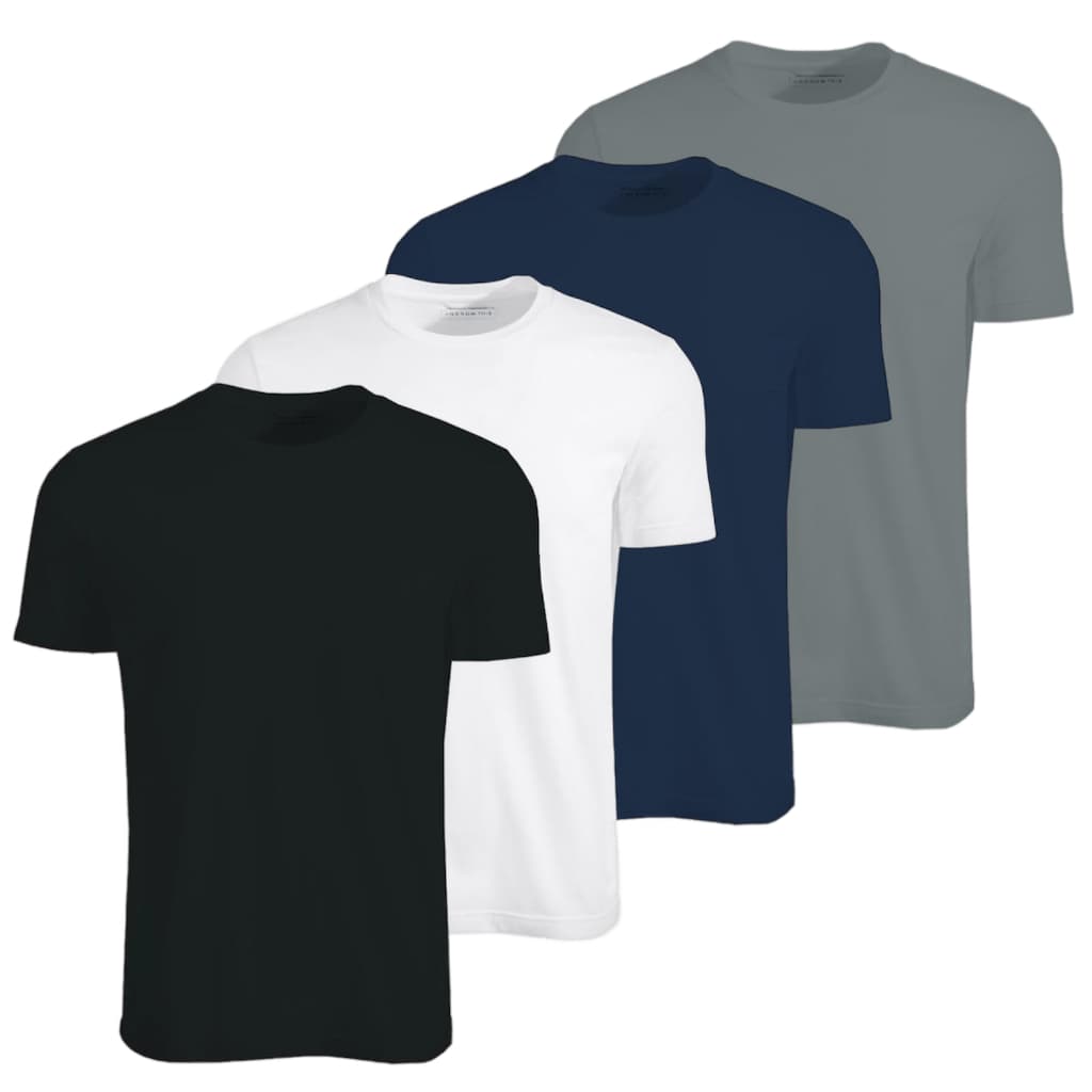 Kit 4 Camisas Masculinas Camiseta Basicas Masculino Lisa Basica Atacado