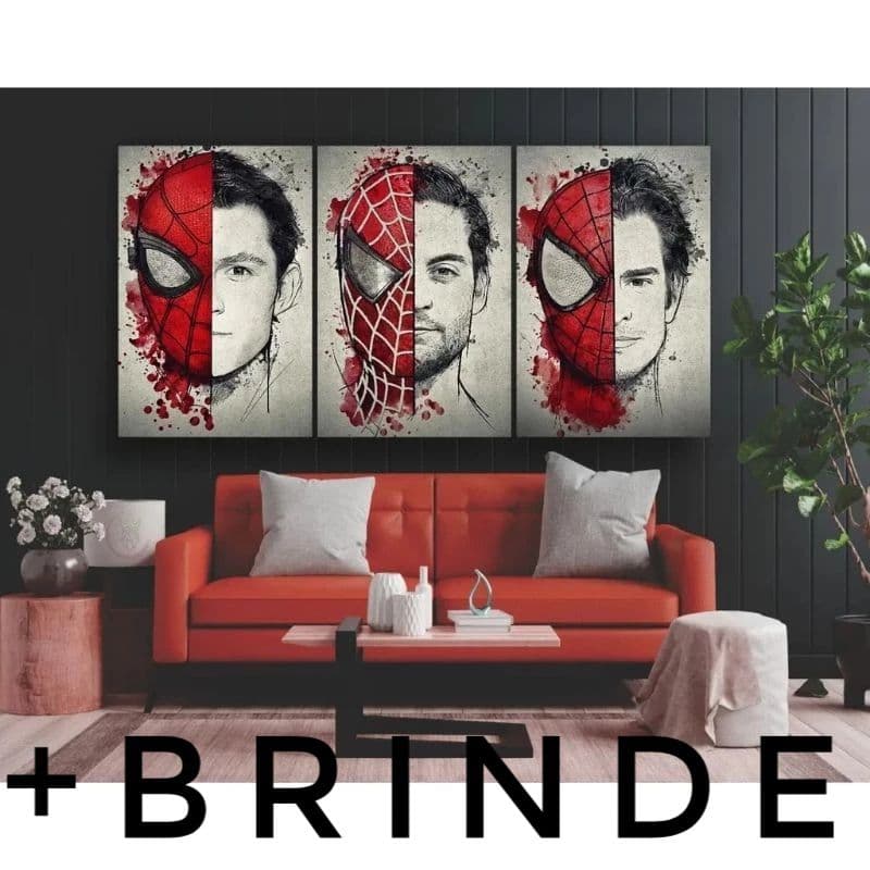 Kit 3 Quadro Decorativo Sala Quarto Homem Aranha Spider-man No Way Home N4