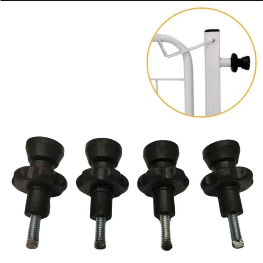 Kit Manipulo 4 Peças Regulagem P/ Grade Proteção Portão Pet Ajustável