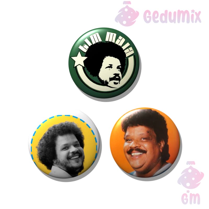 KIT 3 Bottons Broches Tim Maia MPB