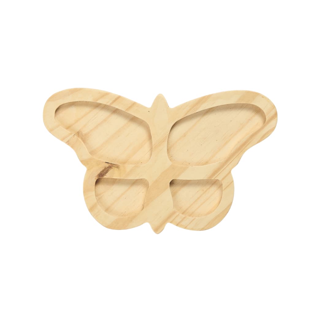 Petisqueira/servir Butterfly Em Madeira
