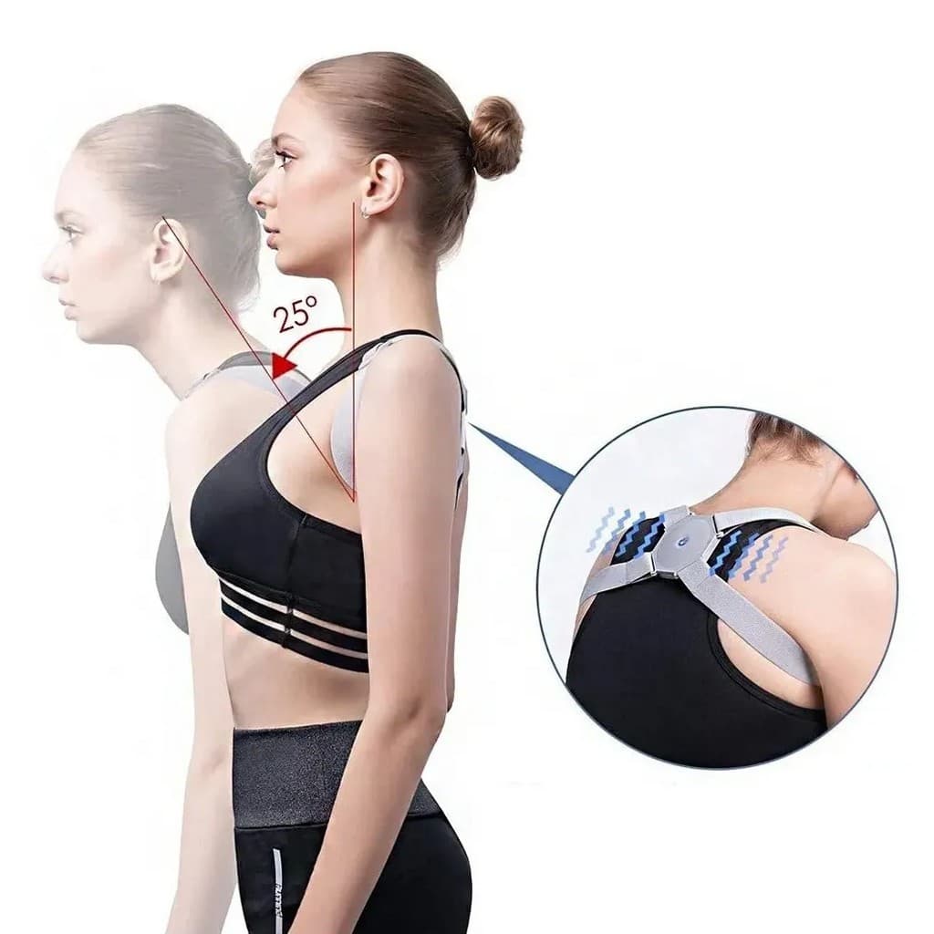 Corretor Postural Inteligente para Adultos e Crianças - Unissex - Tamanho único e ajustável