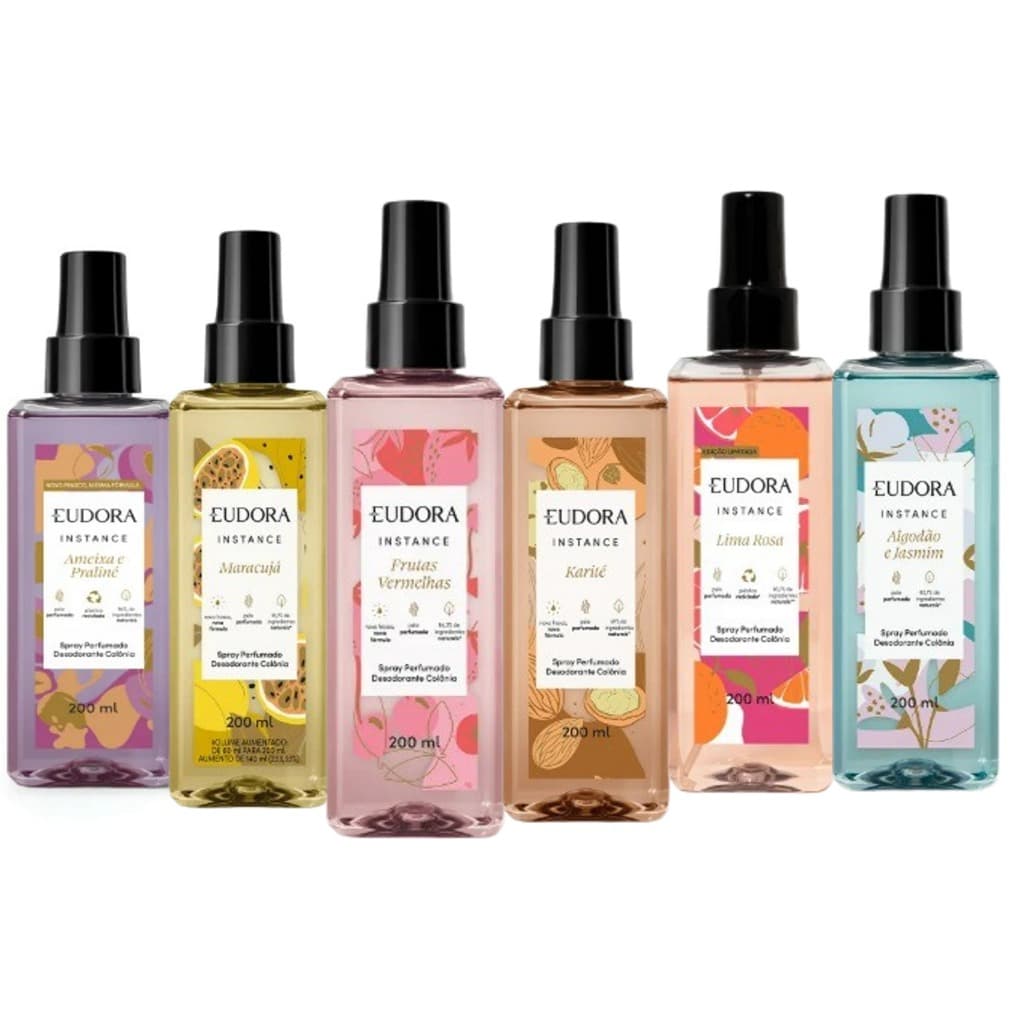 Body Splash - Colônia Spray Corporal Perfumado Desodorante Feminino Instance Eudora 200ml