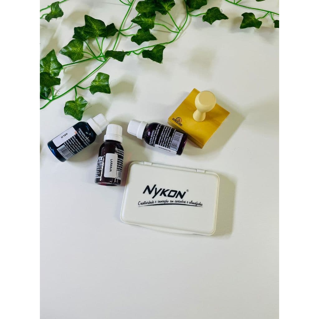 Kit Carimbos personalizados com 1 almofada e 1 tinta