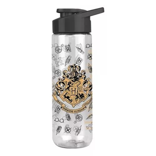 Garrafa Squeeze Harry Potter 700 ML Tampa Preta ou Vermelha Transparente