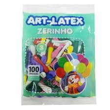 balão zerinho cores sortidas c/100 unidades art latex