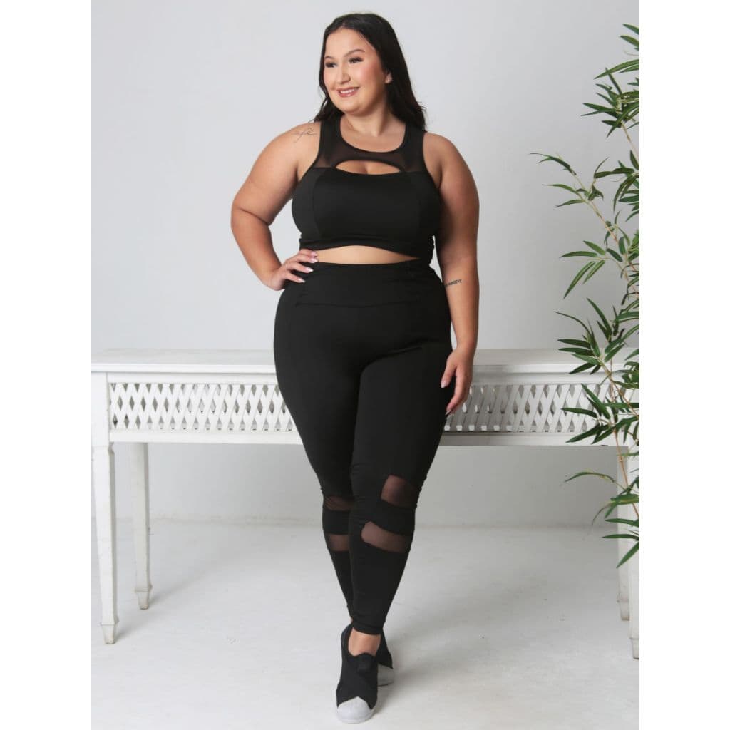 Conjunto Plus Size Detalhe em Vivo (Calça + Top) 11062/11066