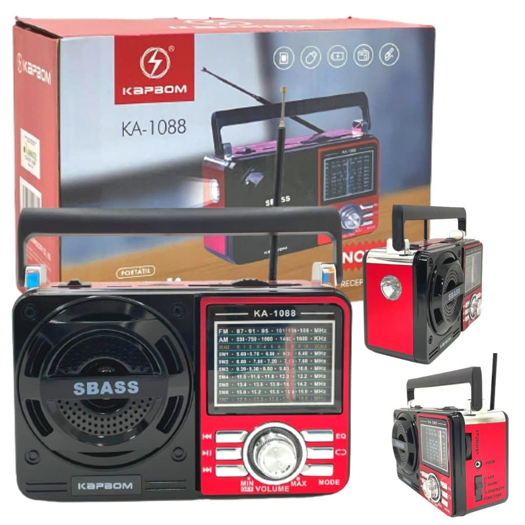 Rádio Retro Recarregável KAPBOM KA-1088