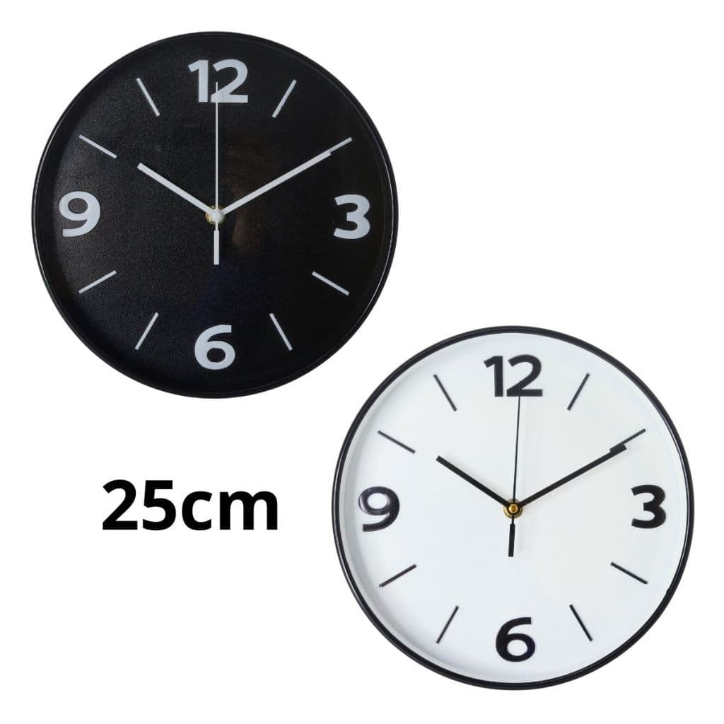 Relógio Parede Silencioso Minimalista 25cm