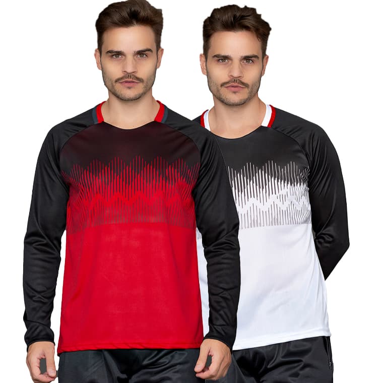 Kit 2 Camisetas masculina manga longa para academia treino corrida varias cores leve e confortavel
