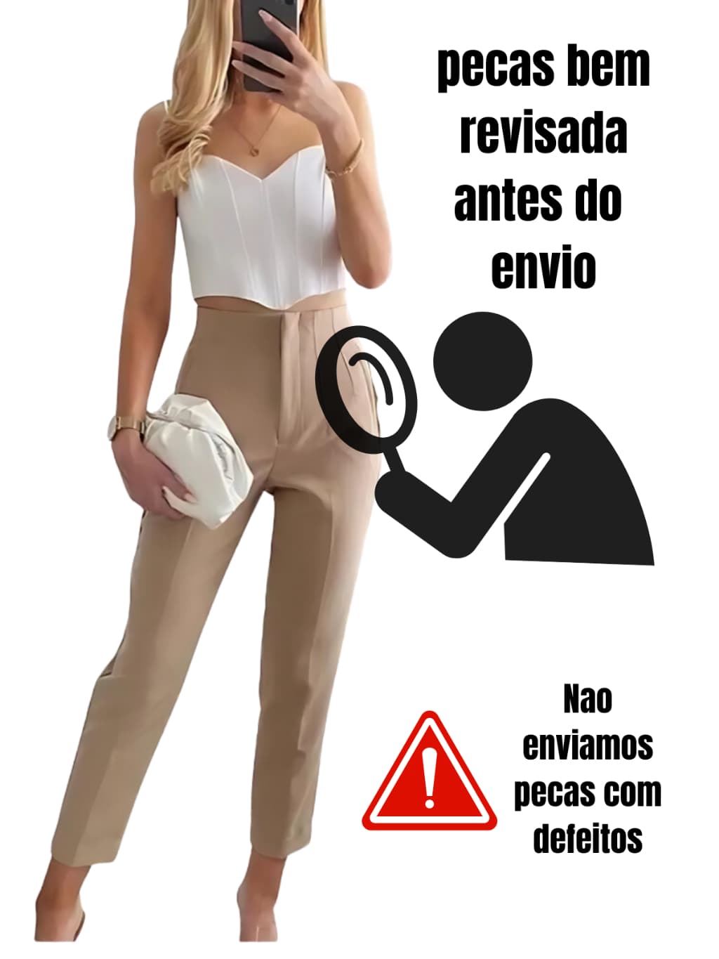 Calça Feminino Alfaiataria Social PROMOÇÂO PLUZ ATE 50