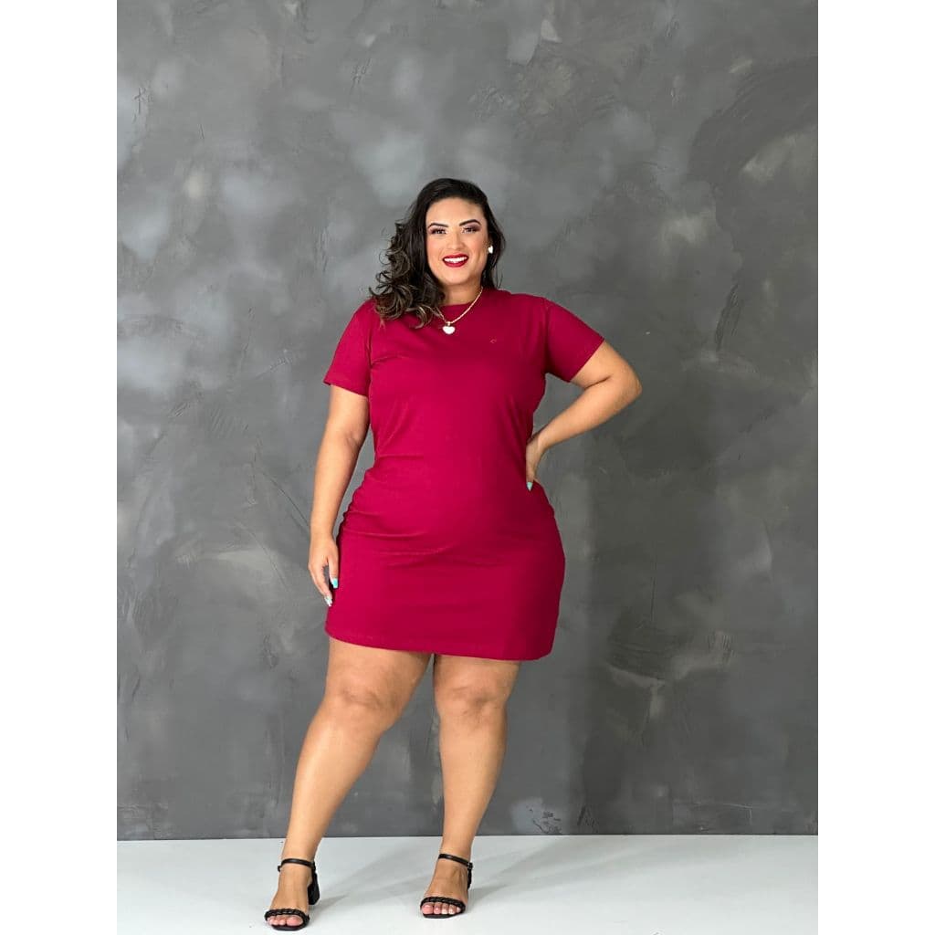 Vestido Algodão Feminino Camisetão Moda Evangélica Básica