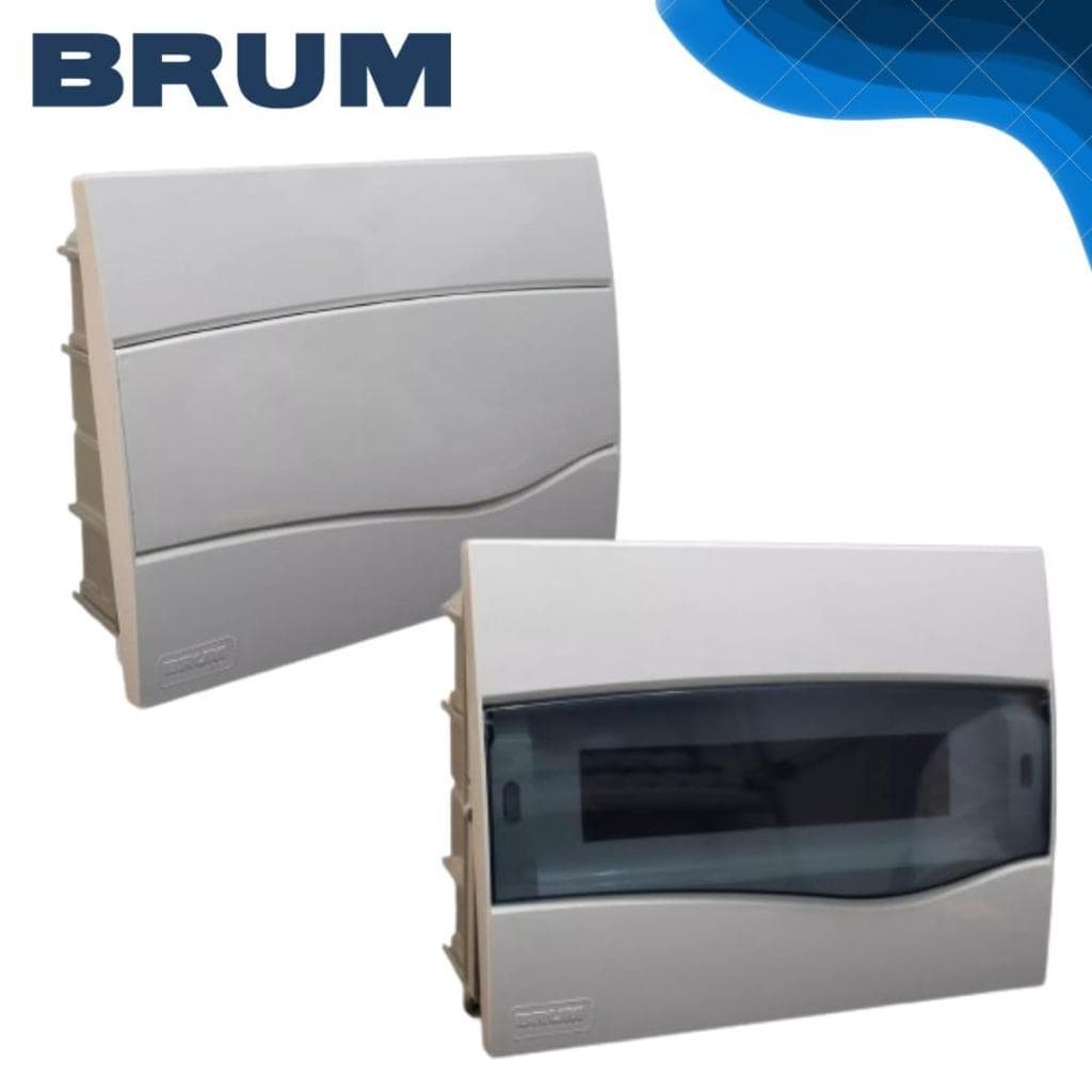 Centrinho Quadro de Distribuição Pvc Caixnha De Luz 12/16 Disjuntores - Fumê e Branco com ou sem Barramento