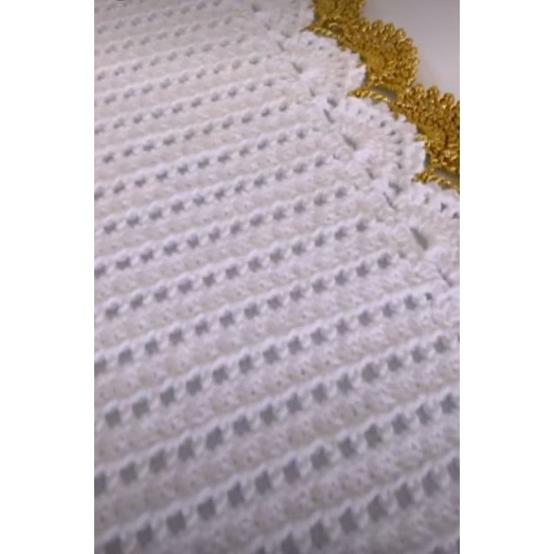 Trilho de mesa de crochê luxo