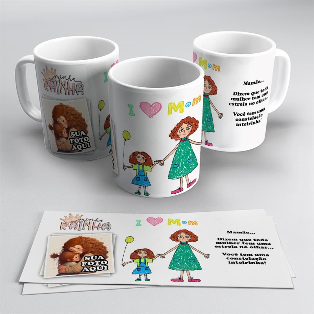 CANECA DESENHO DA CRIANÇA, XÍCARA DESENHO PARA DIA DAS MÃES, DIA DOS PAIS, DIA DA CRIANÇA, PRESENTE