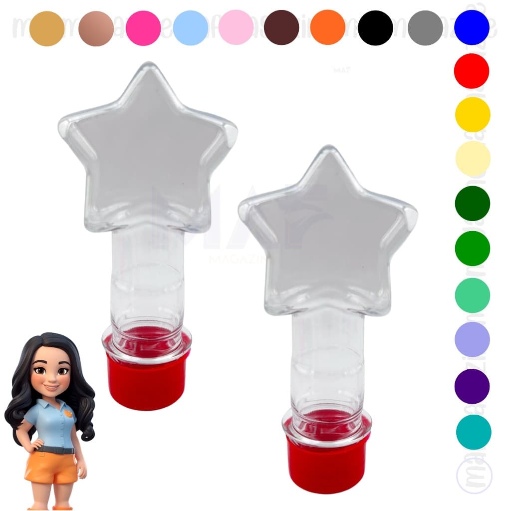 20 Tubete Estrela Festa Kit Lembrancinha Mario Bros Estrelinha Festa Estrelas