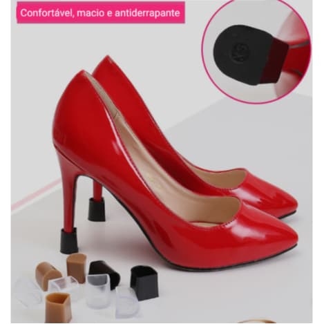 2 pares protetor salto alto silicone antiderrapante