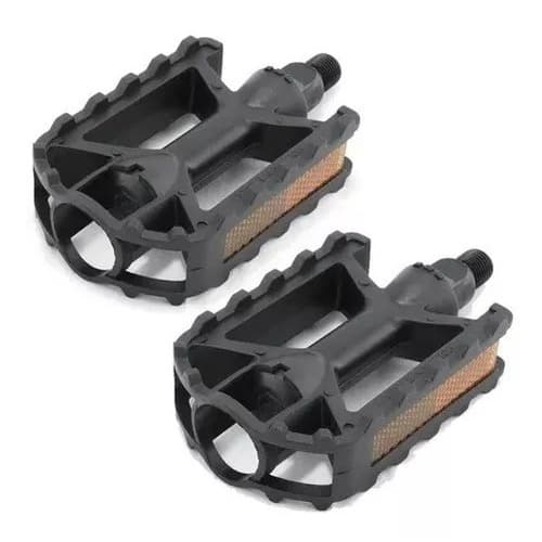 Pedal Bike Mtb Nylon Metalciclo Rosca Grossa 9/16 C Refletor