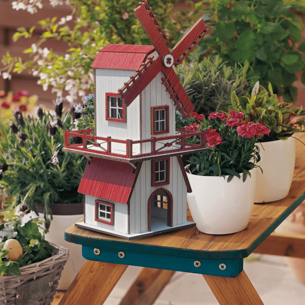 Moinho Decoração para Jardim de Suculentas Mdf Pintado