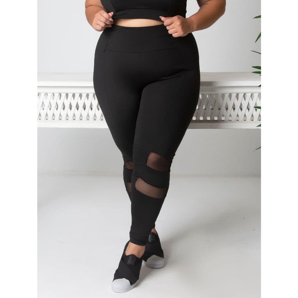 Calça Com Tule Plus Size 11066
