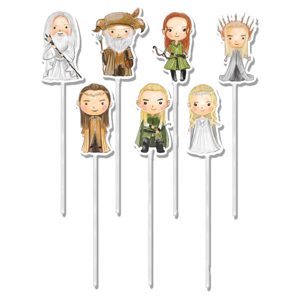 50 OU 100 TOPPERS PARA DOCES FESTA SENHOR DOS ANEIS O HOBBIT