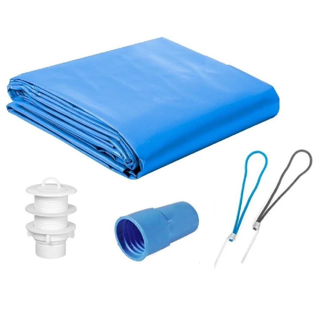 Capa Piscina Lona 3,5x6,5m (6,5X3,5) Dreno 22 Pinos 300 Micr