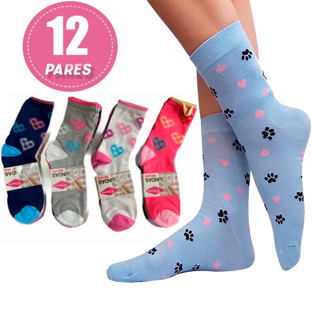 kit meias Meias Feminina Pares de Meias Cano Alto macias e confortáveis anatômica excelente qualidade