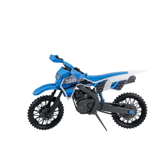 Moto de Brinquedo Motoca de Trilha Cross Miniatura Motinha Infantil Suspensão com Amortecedor e Pézinho de Descanso Grande 35cm