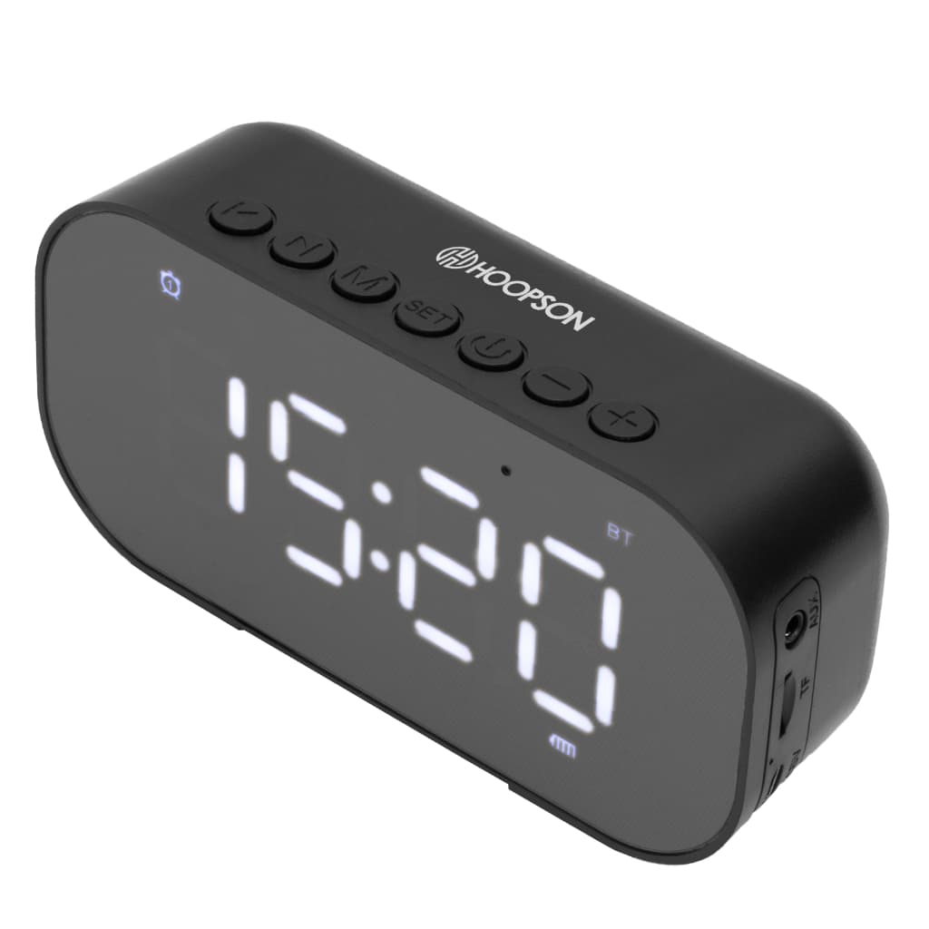Rádio Relógio Bluetooth Hoopson Despertador Cartão SD