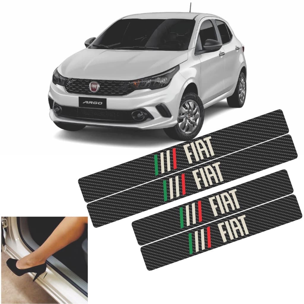 Soleira Automotiva FIAT Universal Todos os Carros Argo cronos toro palio uno strada mobi pulse bravo punto siena freemont fastback fiat 500 entre outros