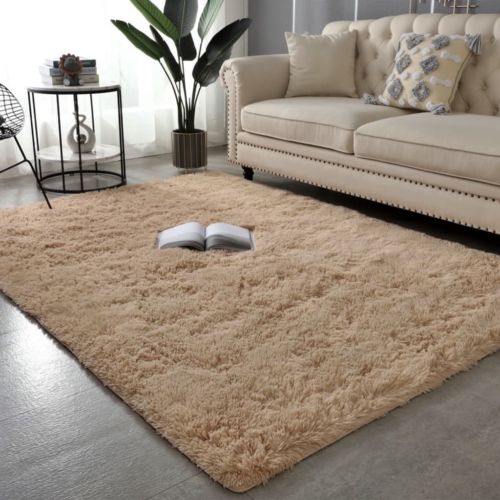 Tapete Peludo Bege Liso 2,00 x 2,50 Para Quarto e Sala - Promoção