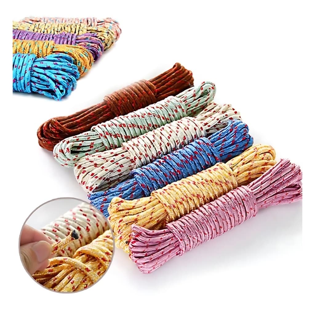 Kit 4 Corda De Nylon 10 Metros 6mm Multiuso Varal E Amarração Cor Sortida