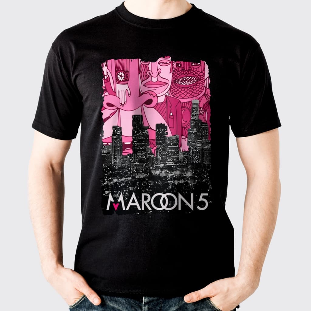 Camisa-Camiseta Marron 5 Banda de Rock Pop Blusa unissex Envio imediato 100% Algodão Varias Estampas
