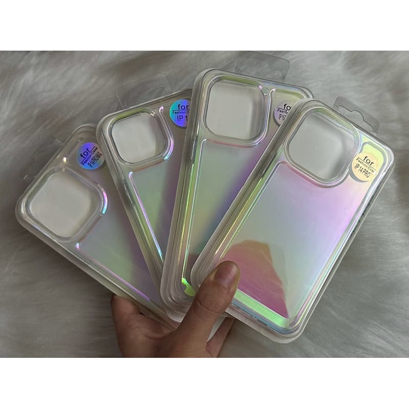 Capa capinha holográfica furta cor espelhada Para iPhone 14 Pro iPhone 14 Pro Max iPhone 15 iPhone 15 Pro Max