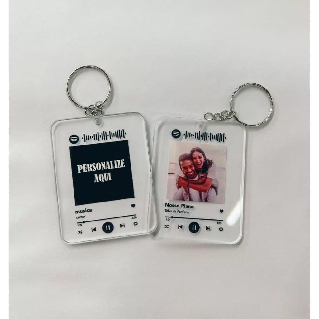 Chaveiro Spotify Personalizado Com Foto, Logo Ou Sua Arte