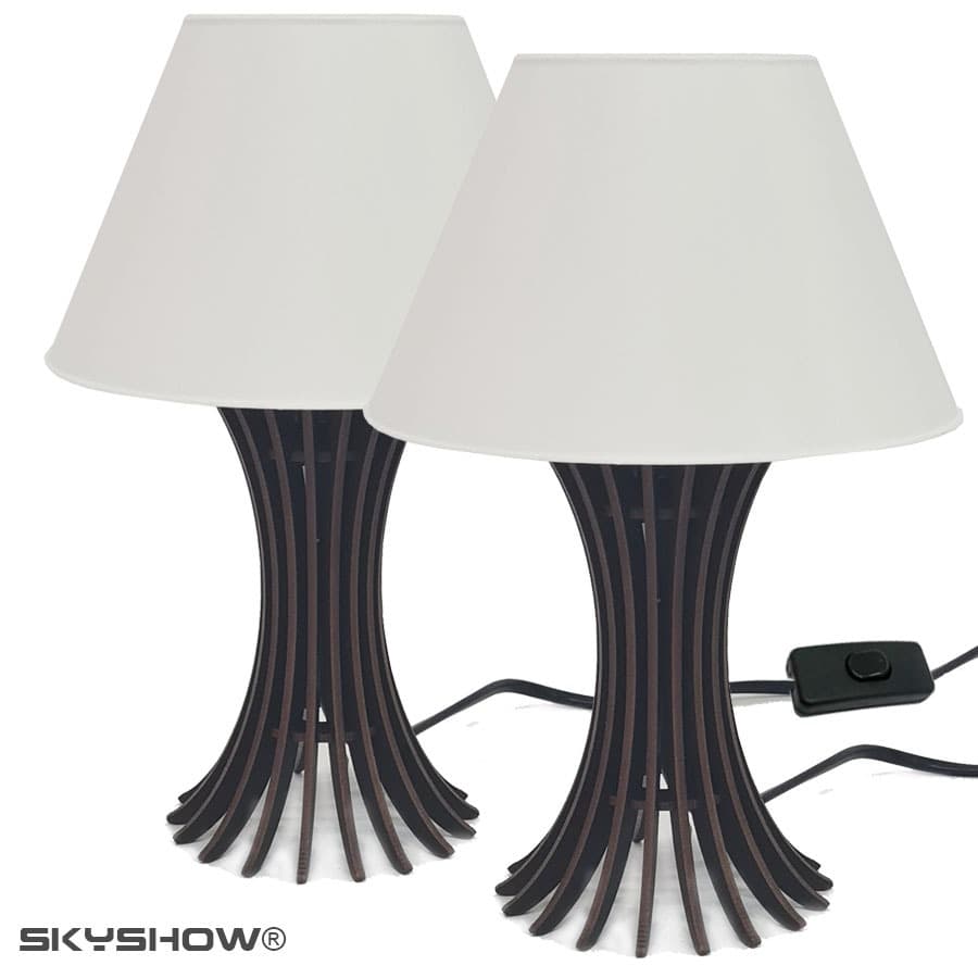 2 Abajur ELOA luminaria de mesa sala quarto - Abajur mb