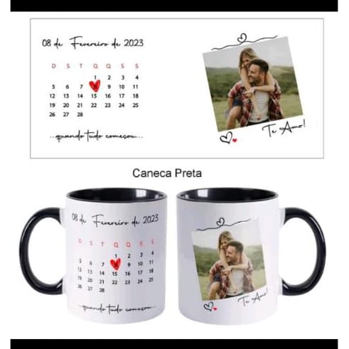 Caneca Personalizada Casal com Data