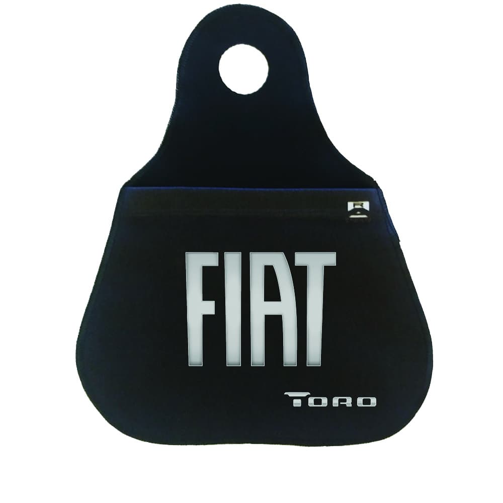 Lixinho lixo lixeira para carro Fiat Toro logo prata